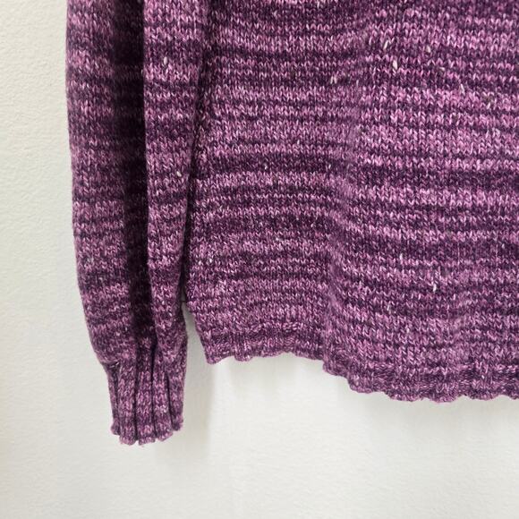 Vintage Woolrich Pullover 1/4 Zip Sweater Grape Heather Purple Sz Large Wool - Picture 7 of 13
